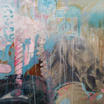 Sarah Spencer - Relentless Absurdity - 100 x 80cm - Mixed media on canvas